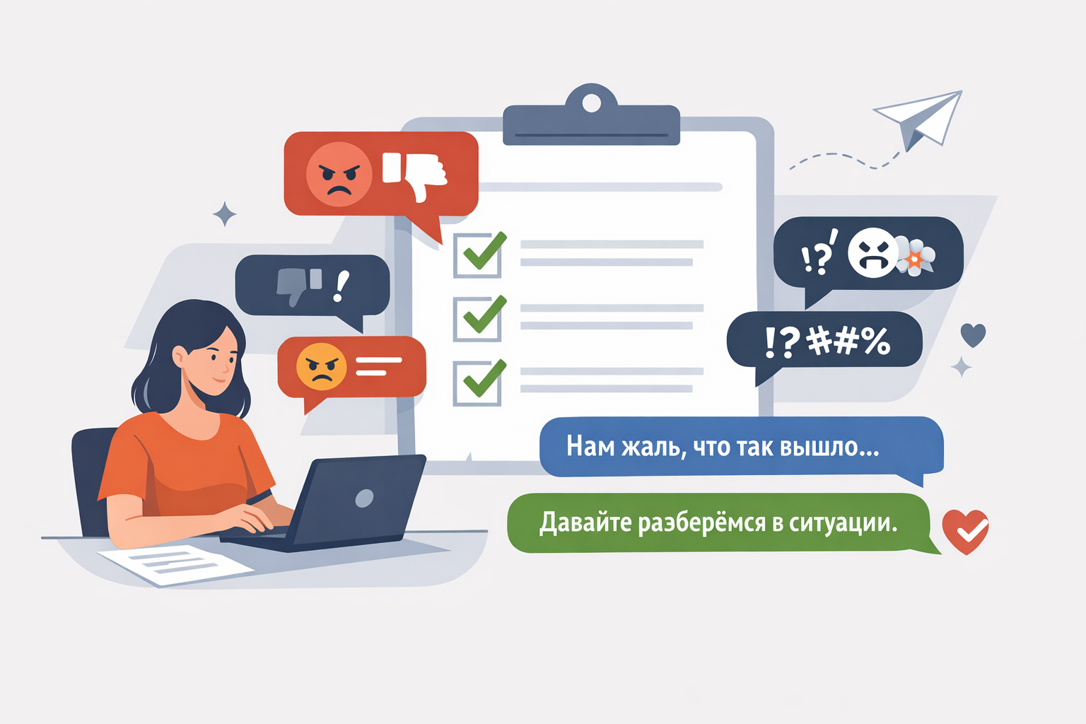 Шаблоны ответов на негативные комментарии
